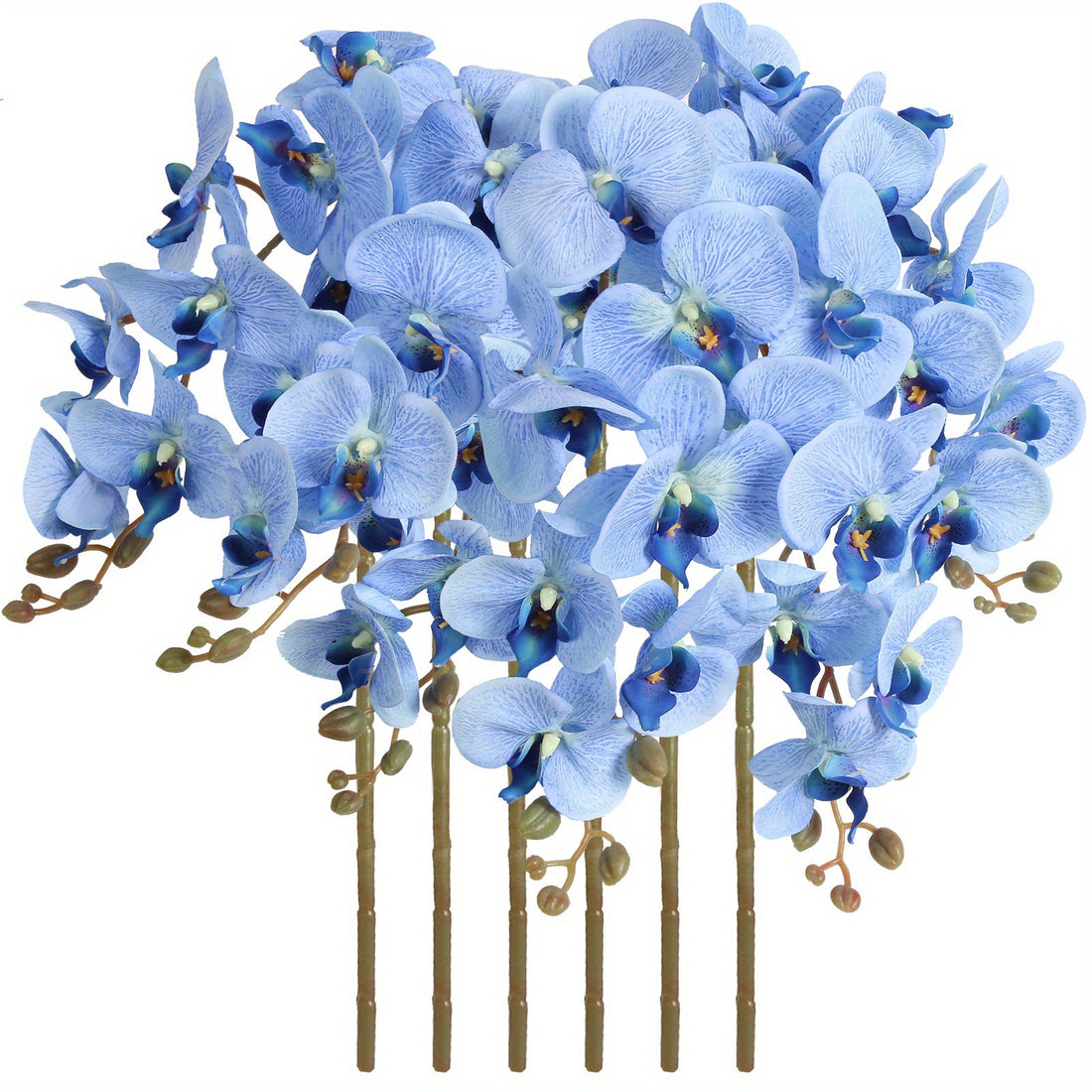 6 Pack Orchid Artificial Flowers 38 Inch Artificial Flowers Faux Orchid Velvet Orchid Real Look Long Stem Artificial Flowers Suitable for Tall Vase Home Wedding Decoration...