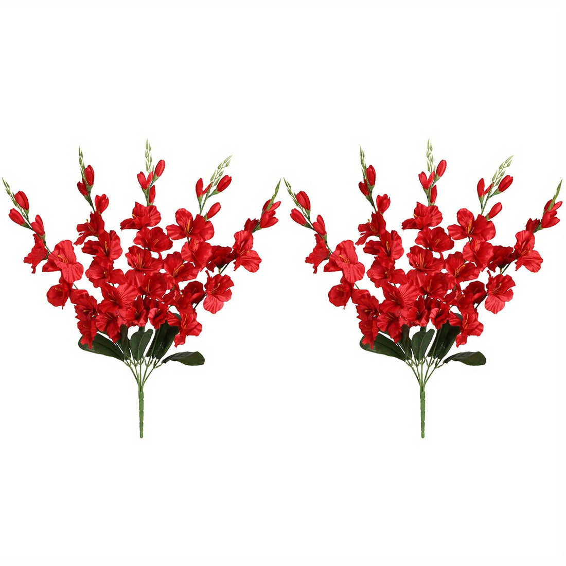 24.4 Inch Gladiolus Artificial Flowers 2 Bunches Silk Gladiolus Flowers Fake Gladiolus Flowers White Flowers Suitable for Home Wedding Garden Arrangement Decoration...