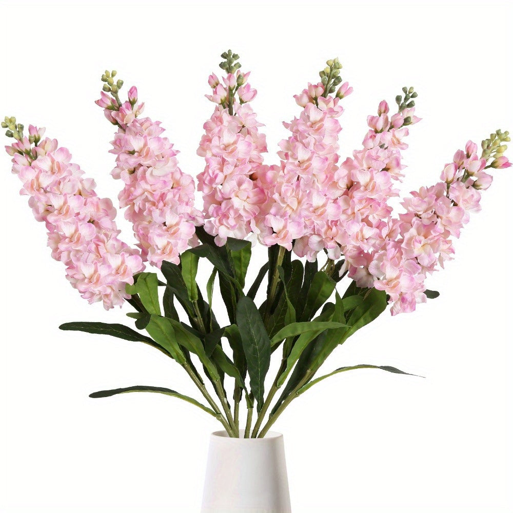 6 Pack Artificial Flowers Snapdragon, Snapdragon Silk Flowers 31.50 Inch Long Stem Delphinium Fake Flowers Wedding Table Centerpieces Tall Vase Home Party Decorations...