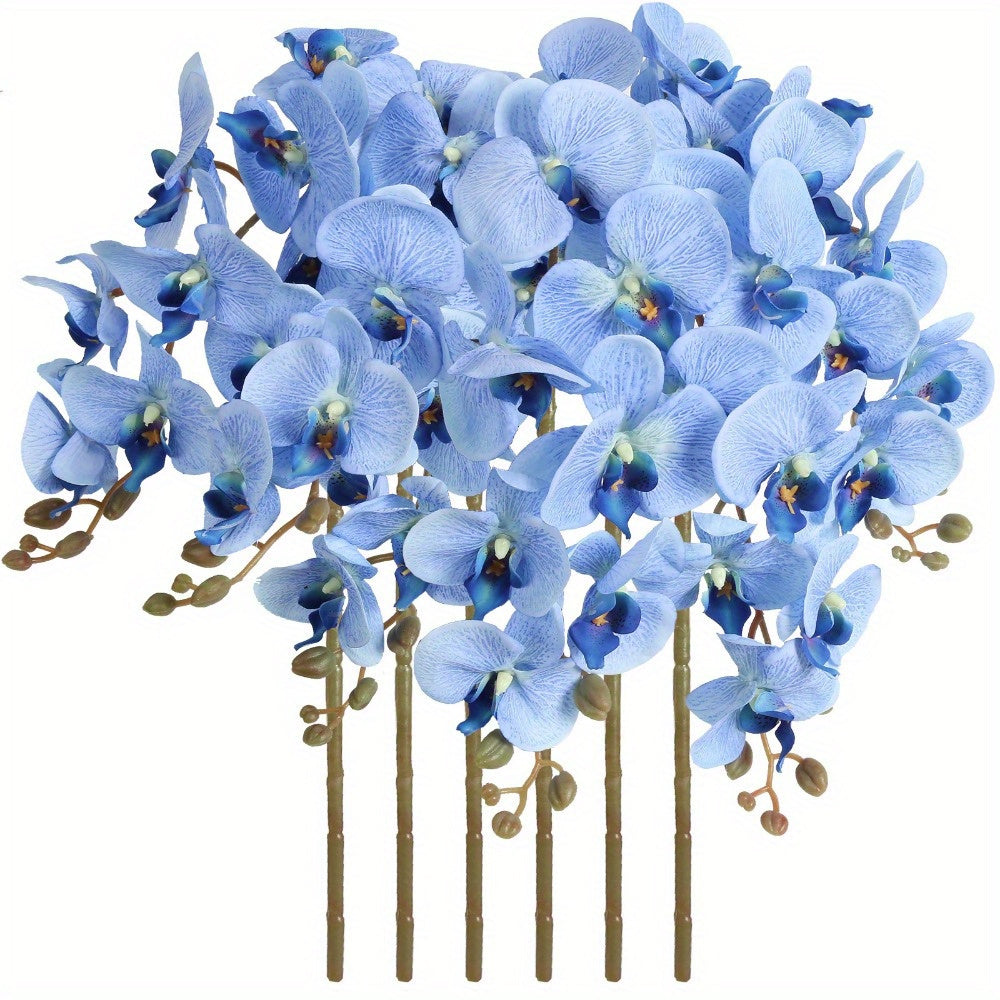 6 Pack Artificial Orchids Velvet Orchids 38 Inch Orchid Artificial Flowers Simulation Flowers Long Stem Artificial Flowers for Tall Vase Home Wedding Decoration...