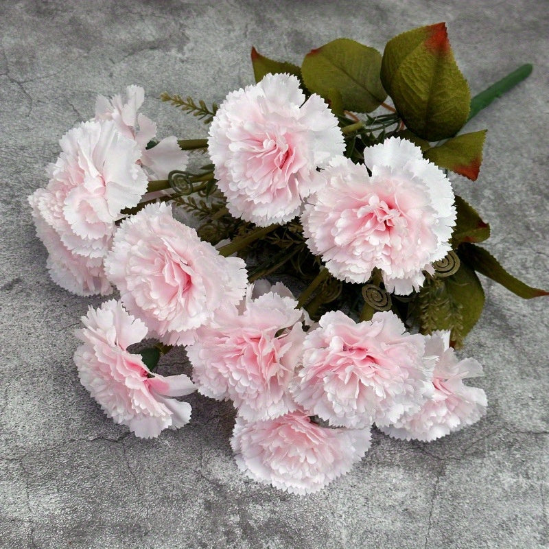 18.89in Silk Carnation Flower, 2 Bunches Artificial Flowers, Used for Wedding Decoration DIY Handmade Flowers