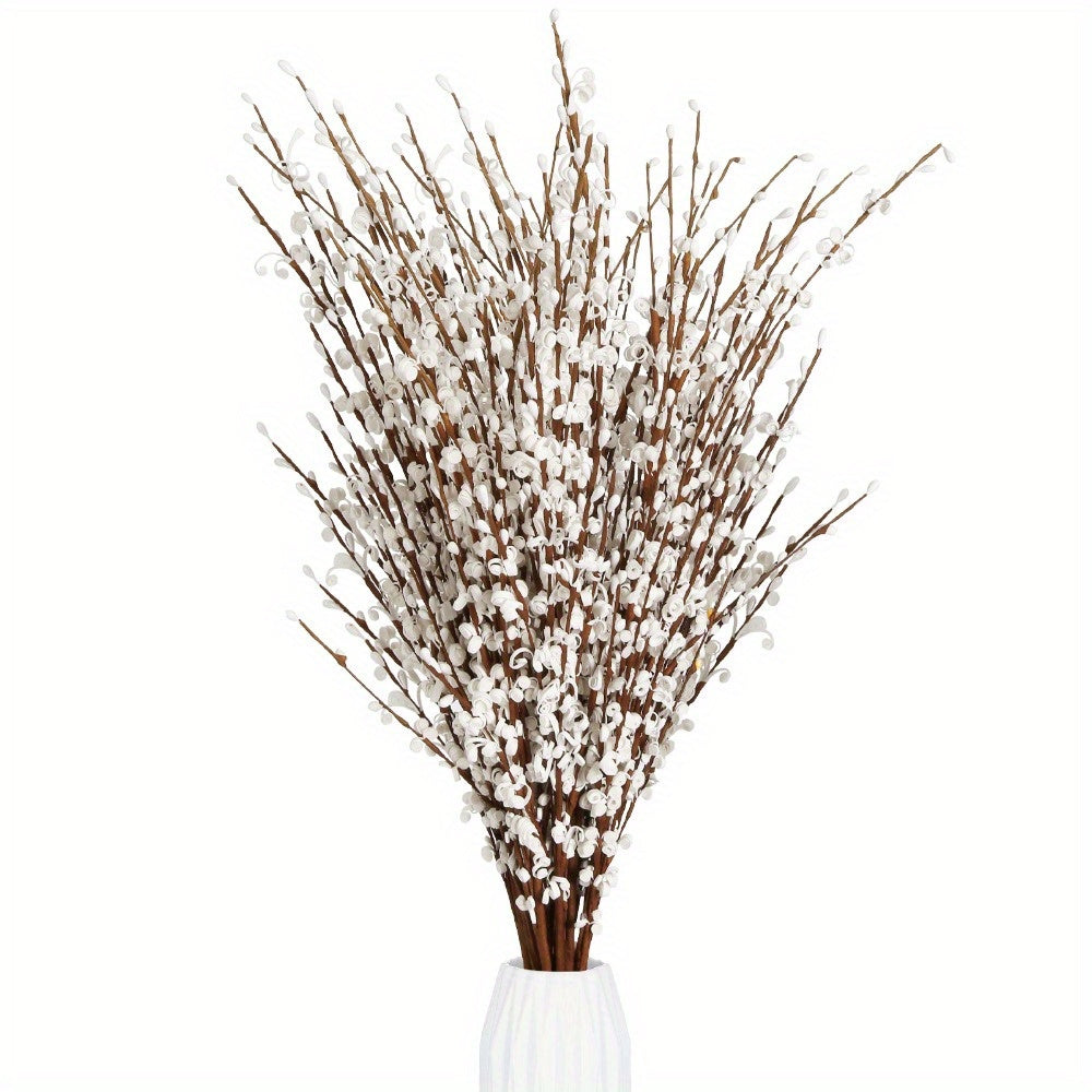 15 Pack 29.5 Inch Flowers Artificial Jasmine Pussy Willow Branches for Vase Wedding Party Home Office Kitchen Decoration...