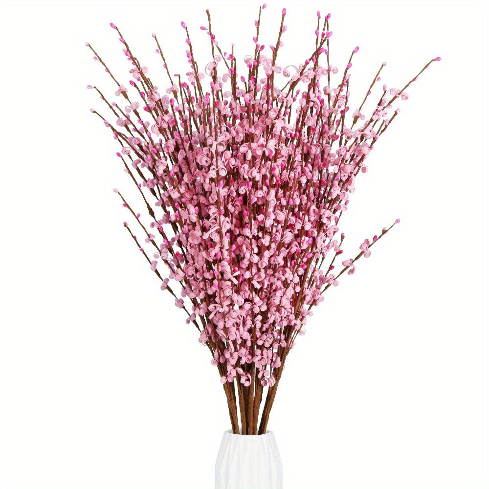 15 Pack 29.5 Inch Flowers Artificial Jasmine Pussy Willow Branches for Vase Wedding Party Home Office Kitchen Decoration...