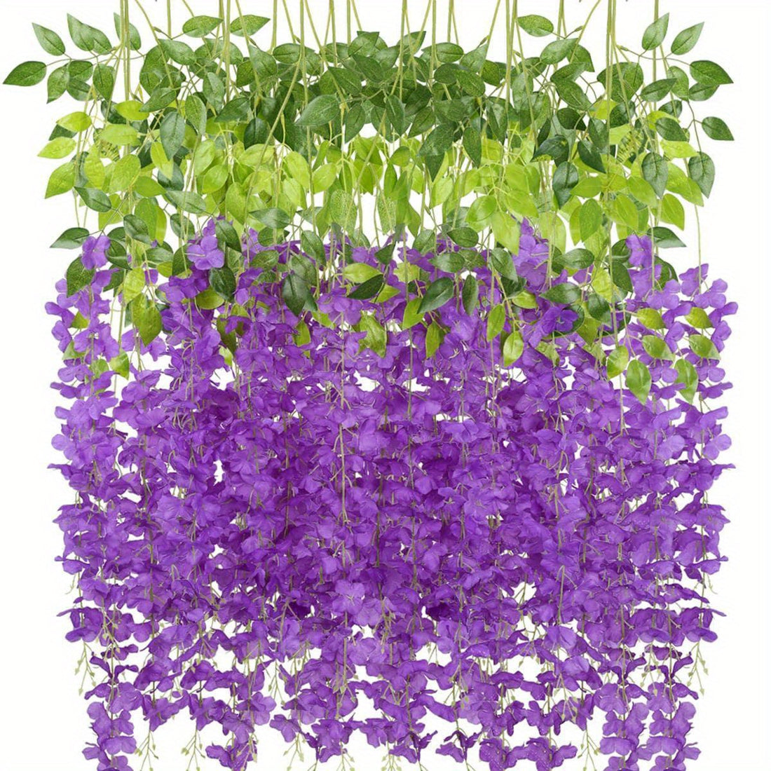 12 Pack 3.6ft Wisteria Hanging Flowers Bulk Artificial Wisteria Vine Rata Hanging Garland Silk Flower String Party Wedding Home Decor...