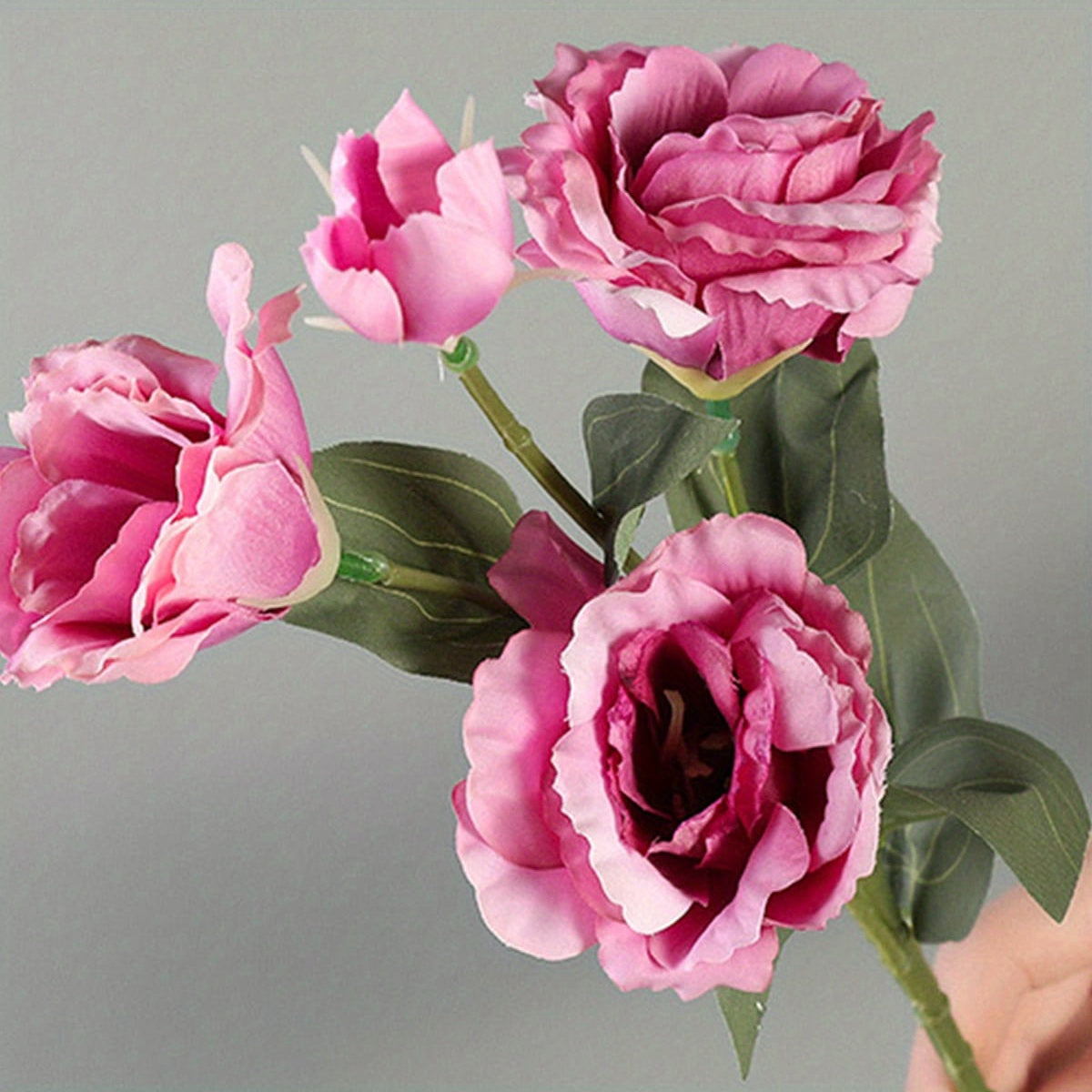 3pcs Rose Eustoma Artificial Silk Flowers European Fake Flowers for Home Garden Wedding Party Decoration...