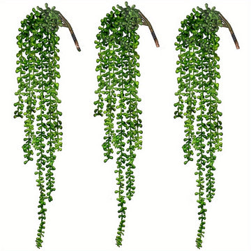 3 Pack Artificial Plants Home Decor Succulent Ivy Greenery Wall Hanging Window Garden Holiday Party Decoration Fake Flower Plants...