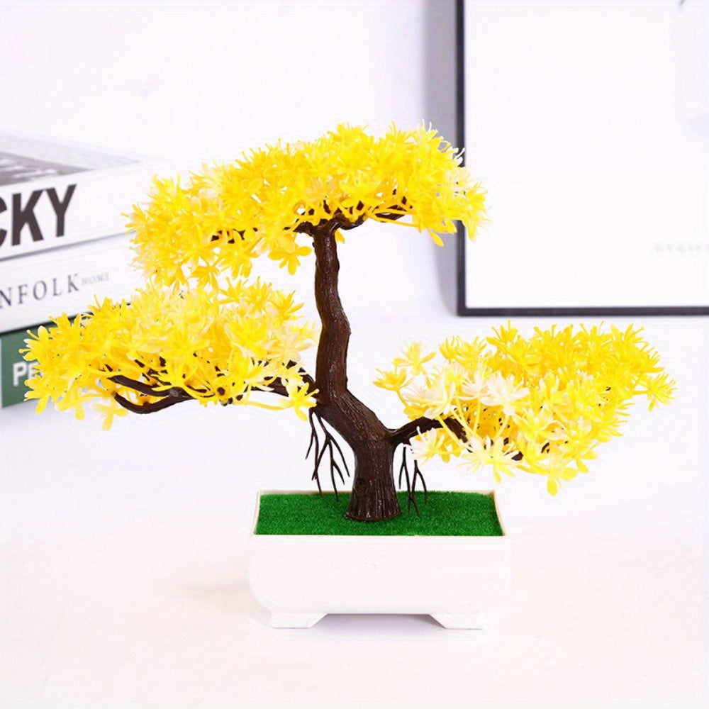 2 Pack Home Decor Artificial Plant Bonsai Small Tree Fake Flower Beautiful Children Gift Indoor Bedroom Decoration...