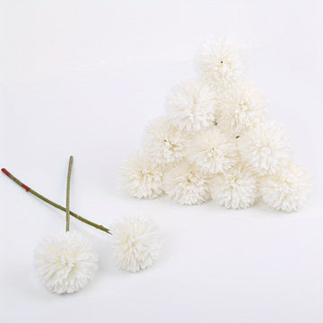 12pcs Artificial Chrysanthemum Ball Silk Flower Arrangement Table Decorations Beautiful Room Decor Baby Shower Garden Wreath Home Decor...