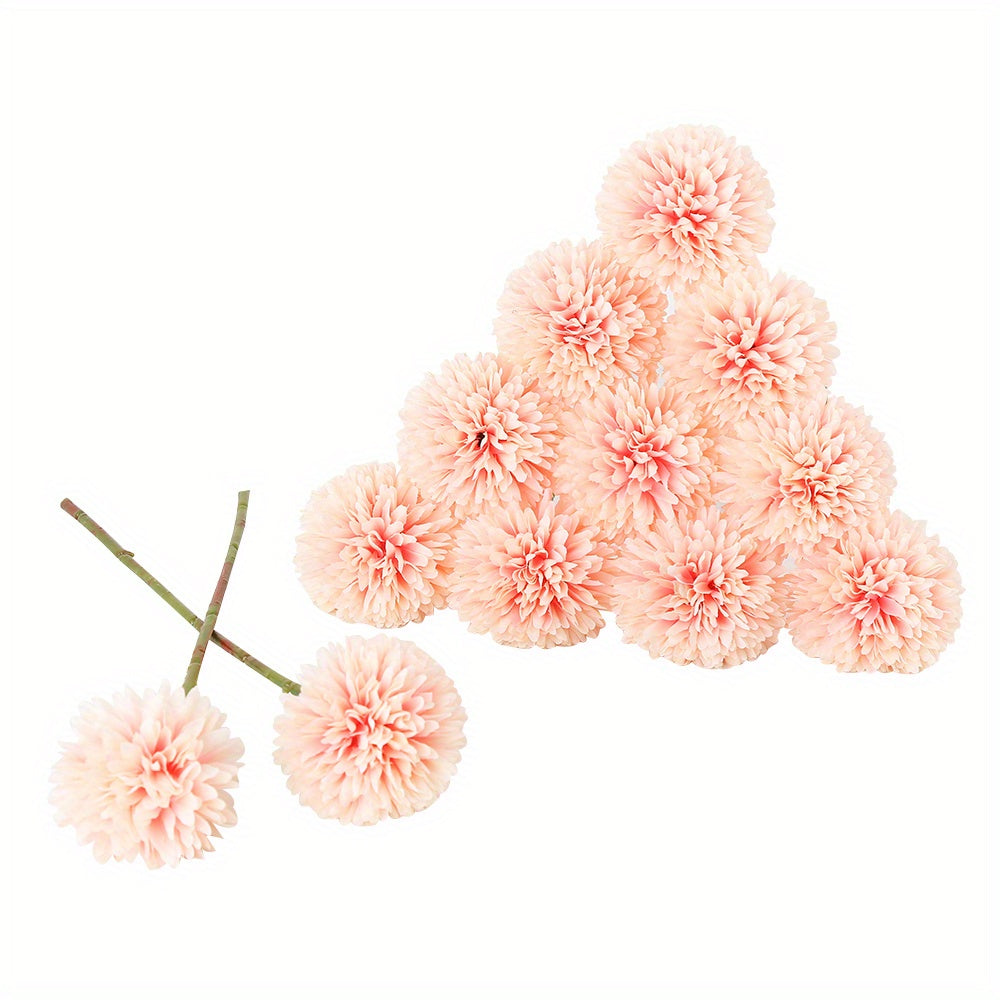 12pcs Artificial Chrysanthemum Ball Silk Flower Arrangement Table Decorations Beautiful Room Decor Baby Shower Garden Wreath Home Decor...