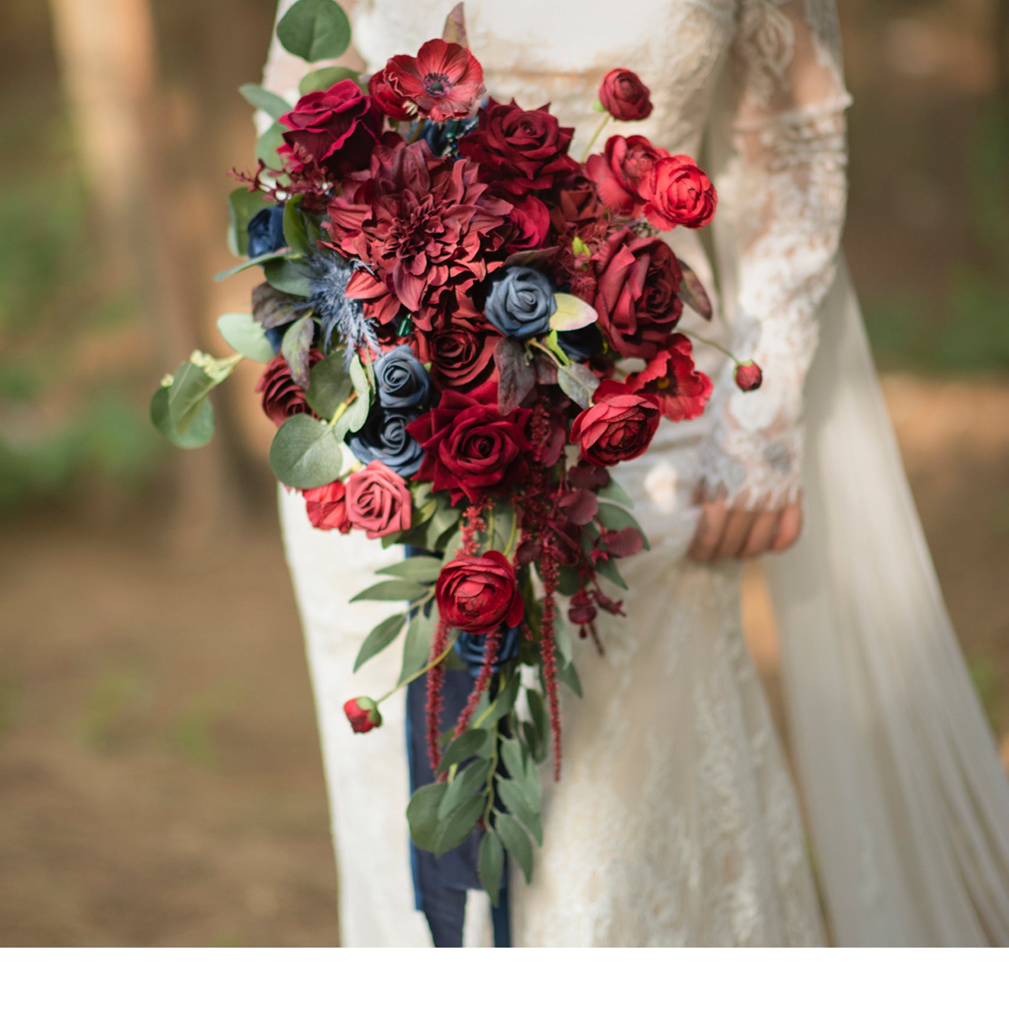 Pre-Arranged Wedding Flower Packages in Burgundy & Navy