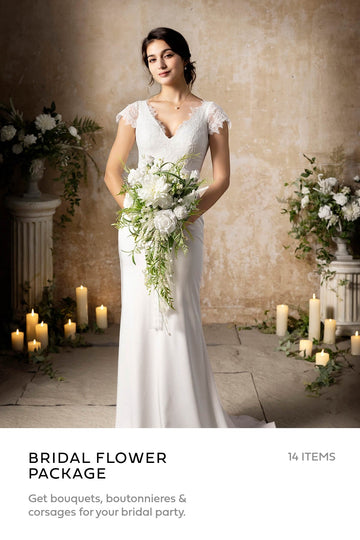 Pre-Arranged Bridal Flower Package in May Lily & Olive