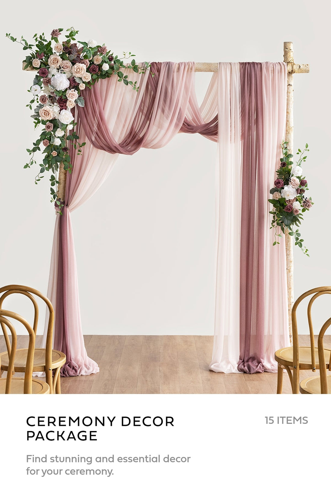 Pre-Arranged Wedding Flower Packages in Dusty Rose & Mauve