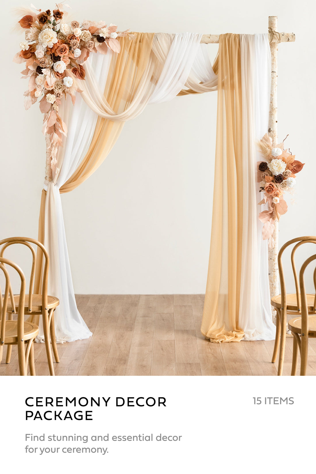 Pre-Arranged Wedding Flower Packages in Rust & Sepia