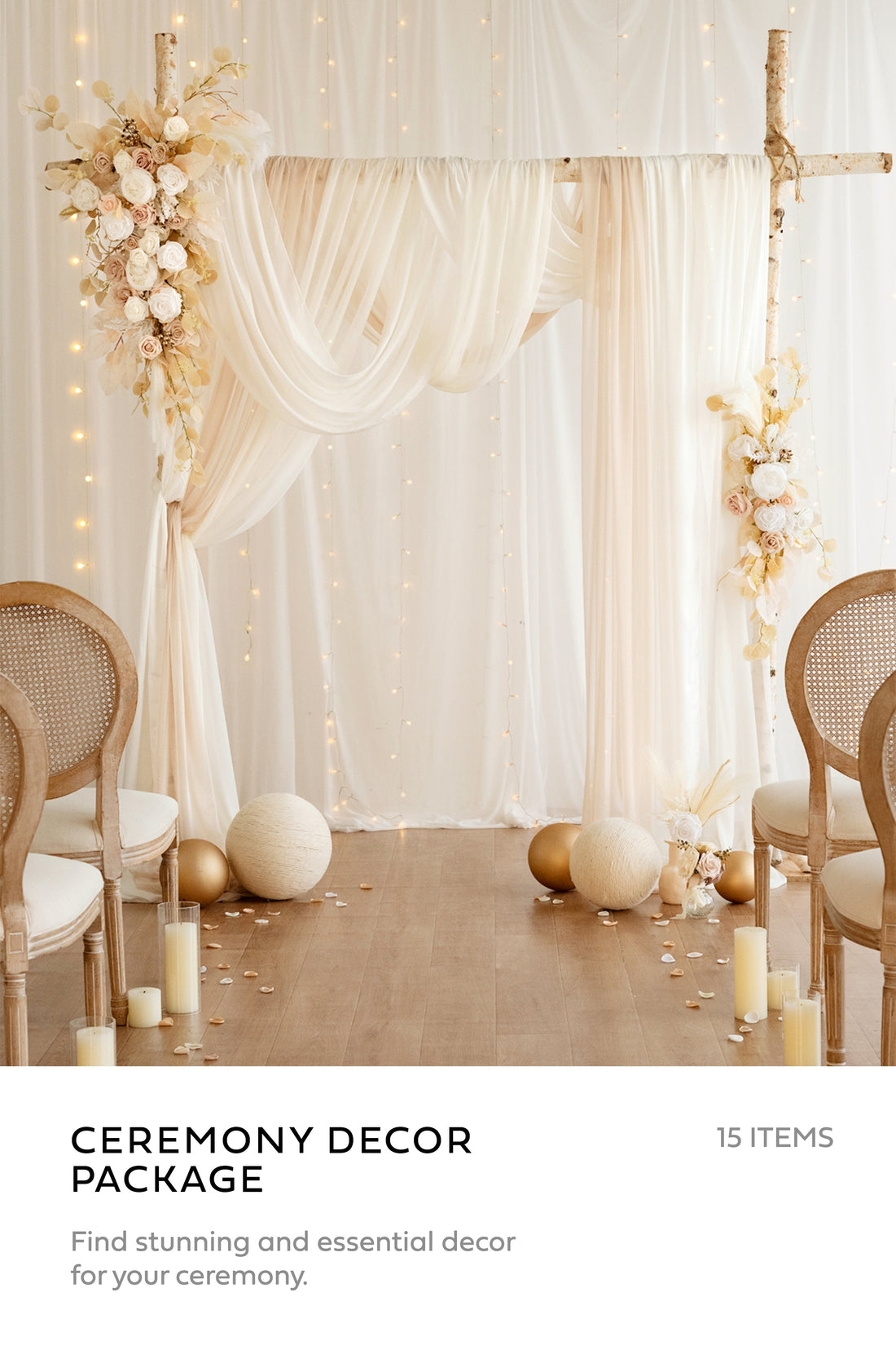 Pre-Arranged Wedding Flower Packages in White & Beige