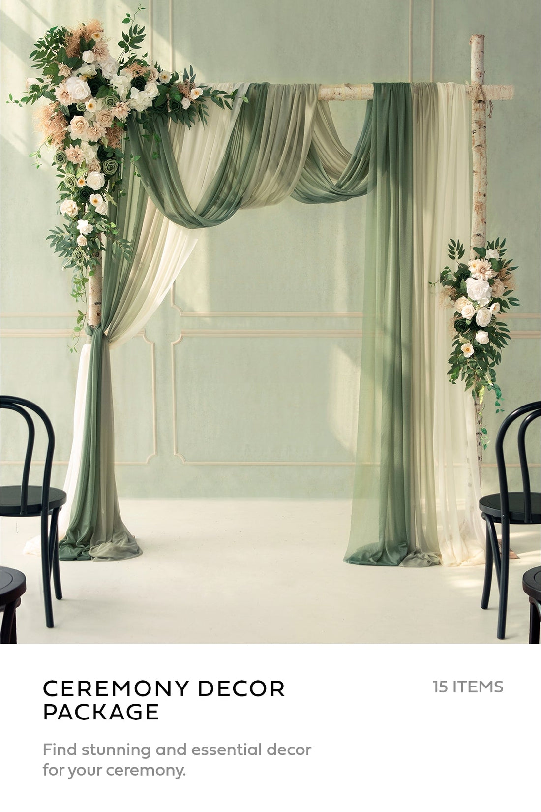 Pre-Arranged Wedding Flower Packages in Emerald & Tawny Beige