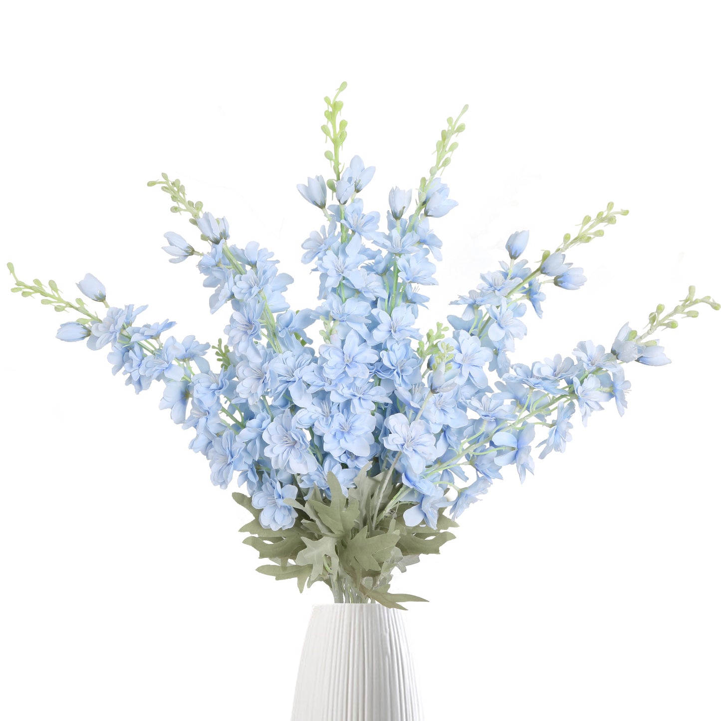 Delphinium Artificial Flowers, 6pcs Artificial Larkspur Flower