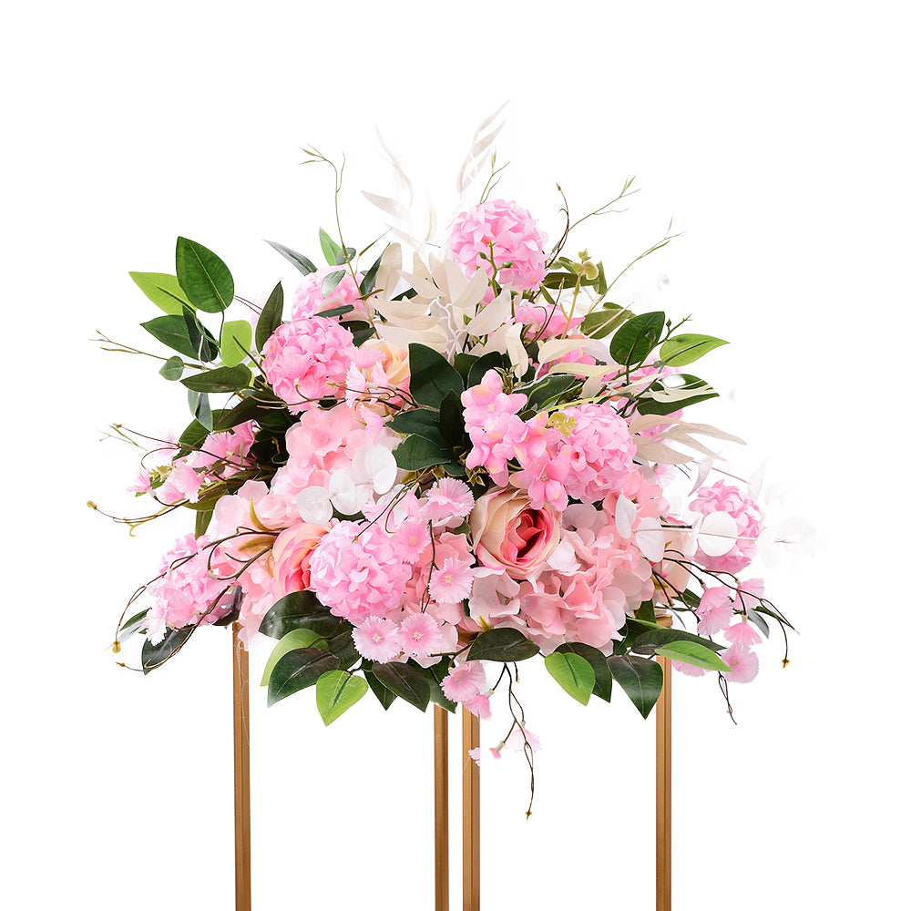 40cm Fake Flower Ball Arrangement Bouquet, Plastic Roses with Base, Suitable for Our Store's Wedding Centerpiece Flower Rack