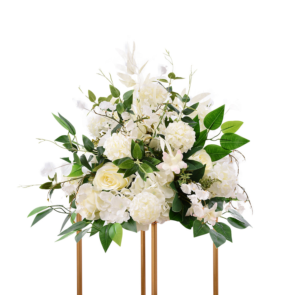 40cm Fake Flower Ball Arrangement Bouquet, Plastic Roses with Base, Suitable for Our Store's Wedding Centerpiece Flower Rack